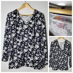 Lularoe Eliza Long sleeve v-neck hooded sweater Size Small Excellent condition